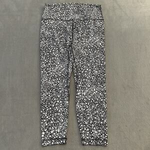 Lululemon Align High-Rise Crop 25" in Venture Floral Alpine White Black Size 12